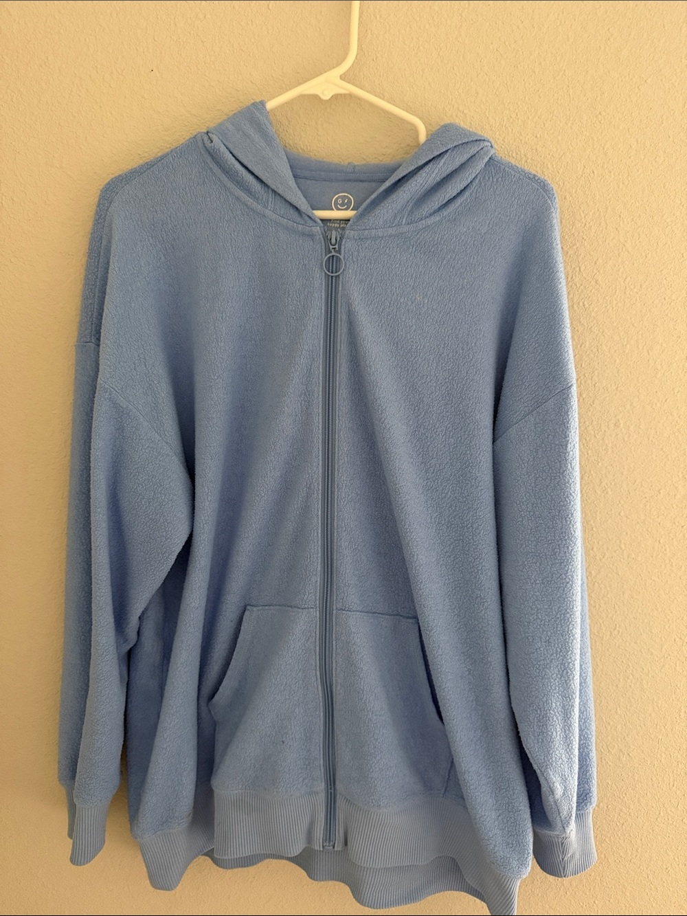Gilly Hicks Light Blue Pullover with Printed Neck Graphic
